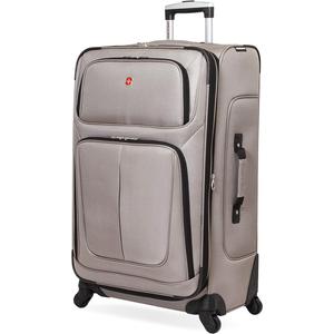 SwissGear Sion Softside Expandable Luggage, Blue, Checked-Large 29-Inch