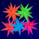 Mega-L Glow in The Dark Party Supplies, 5 Pcs Neon Star Balloons Kit  Neon Foil Explosion & 12 pt Cone Balloons for Arches/Garlands. Perfect for Birthday, Wedding, Anniversary, Graduation Party