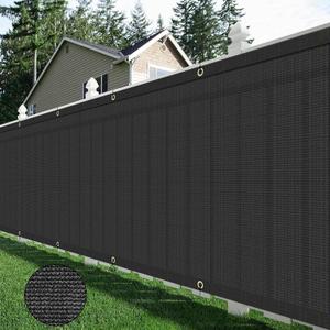 AYOHA 6' x 50' Privacy Fence Screen Fabric Mesh Shade Net Cover, Heavy Duty 160 GSM Privacy Barrier for Chain Link Fence, 90% Privacy Blockage, Excellent Airflow, Cable Zip Ties Included, Black