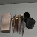 BS-MALL Makeup Brush Set 18 Pcs Premium Synthetic Foundation Powder Concealers Eye shadows Blush Makeup Brushes with black case (B-Brown)