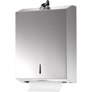 Suwimut Paper Towel Dispenser Wall Mount Commercial, C Fold/Multifold/Trifold Hand Paper Towel Dispenser, Touchless Stainless Steel Hand Towels Holder with Lock for Restroom Bathroom Toilet