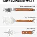 7 in1BBQ Accessories Grilling Tools,Stainless Steel BBQ Tools Grill Tools Set for Cooking, Backyard Barbecue & Outdoor Camping Gift for Man Dad Women Barbecue Enthusiasts Set of 3