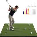 Pro Golf Hitting Mat 4'X5' | 2" Thick Heavy Duty Nylon & Premium NBR Foam | Durable & Withstand 500,000 Shots | Accept Real Tee | Superb Cushioning | No Residual | Indoor/Outdoor/Simulater
