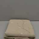 jinchan Sheer Curtains for Bedroom 84 Inch Length Leaf Embroidered Semi Sheers for Living Room Botanical Embroidery Voile Transparent Grommet Window Treatments Taupe 2 Panels