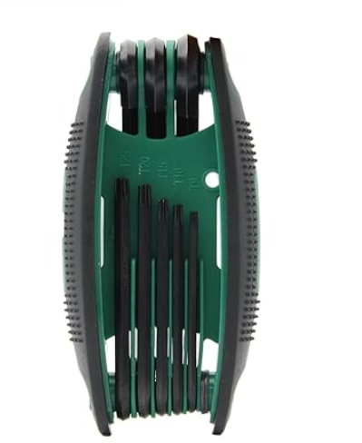 8 Pcs Foldable Allen Key Set, SAE & Metric and Torx Star Hex Key Set, Portable and Lightweight, Heat Treated Cr-V Steel, Perfect for DIY, Car Repair