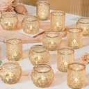 36pcs Gold Votive Candle Holders for Table Centerpiece, Glass Tea Light Candle Holder Set for Wedding Decor Home Party Decoration