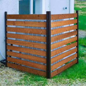 Kryonix 42" H x 38" W No Dig Privacy Fence,2 Panels Pine Wood Outdoor Privacy Screen for Pool Equipment Enclosure,Patio Fence, Air Conditioner Fence,Trash Can Fence