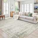 zesthome 8x10 Area Rugs for Living Room, Modern Abstract Washable Rug Green