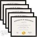 YixangDD 5 PACK Certificate Frames 8.5 x 11, Black Diploma Frame Document Frame with Clear Plexiglass, Picture Frames for Tabletop and Wall Display
