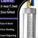 R1234YF & R134A AC Oil Dye Injector Kit with 2 Snap Quick Couplers 2 Oil Checkers 2oz Measuring Cup
