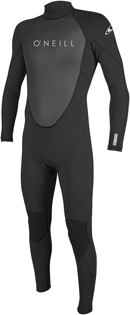 O'Neill Men's Reactor-2 3/ 2mm Back Zip Full Wetsuit, Black/ Black, XS