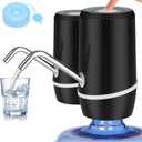 Myvision 2 Pack Electric Portable 5 Gallon Water Dispenser, Universal Micro USB Charging Water Bottle Pump, 3-5 Gallon Jug Water Dispenser with Silicone Cap (2pcs Mode 9)