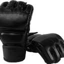 Boxing Gloves, MMA Gloves Kickboxing Sparring Gloves Half Finger Adjustable Wrist Band Secure Mitts Shock Absorb for Adult Punching Bag Training Fighting Muay Thai Workout Beginner Men Women