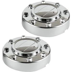 Replacement for Chrome Wheel Center Hub Cap Hubcap 2011-2018 Ram 3500 2Pcs Front 1-Ton Dually DRW Alloy Wheel