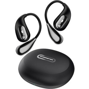 Monster Open Ear AC210 Headphones, Bluetooth 5.4 Earphones Stereo Sound, Wireless Headphones 30 Hours Playback, Type-C Charging, IPX5 Waterproof Open Ear Earbuds, Black