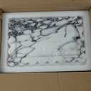 Real Natural Calacatta Viola Marble Tray, Luxury Scalloped Marble Tray, Decorative Rectangle Marble Tray for Vanity Bathroom Kitchen Coffee Table Jewelry Perfume Home Decor