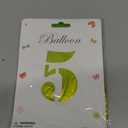 Number Balloon | Number 5 Balloon for 5th Rainbow Birthday Decorations | Giant Multicolor Mylar 5 Balloon Number - 40 Inch | Big Foil Colorful 5 Birthday Balloon for Anniversary Party Supplies Favors