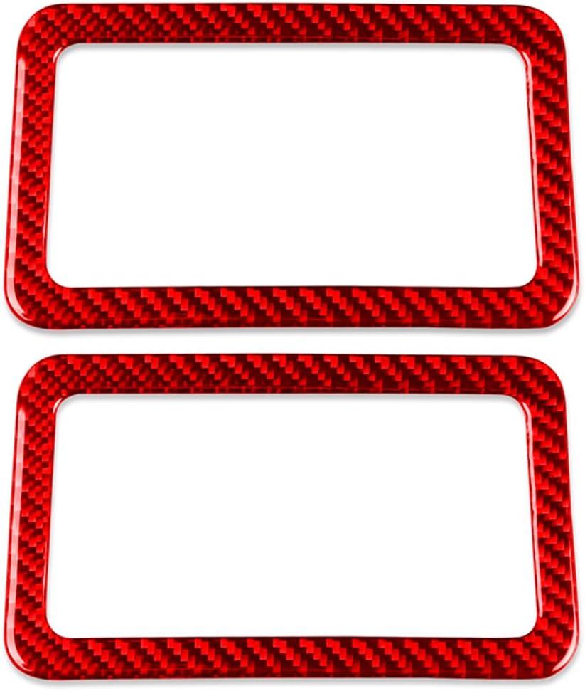Real Red Carbon Fiber Car Rear Roof Double Light Panel Frame Sticker Compatible with Chevrolet Avalanche/Silverado LTZ 2007 2008 2009 2010 2011 2012 2013 Auto Premium Interior Accessories-Type B