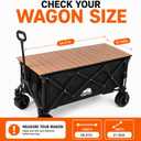 Folding Camping Wagon Table Accessory | 200LB Capacity, Universal Fit for 40"-50" Utility Carts | Instant Setup Portable Camp Table for Outdoor Picnics & Tailgating