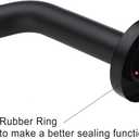 6 Inch Shower Arm and Flange - Solid Brass Wall Mounted Shower Arm Replacement for Fixed Shower Head, Matte Black