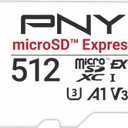 PNY microSD Express 512GB UHS-I U3 V30 A1 microSDXC Flash Memory Card, up to 890 Read & up to 810 Write, Ideal for microSD Express Compatible Devices Like Nintendo Switch 2
