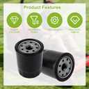 2pcs Oil Filter Replacement for Hydro-Gear 52114 Toro 109-3321 Gravely 21545100, Transmission & Hydraulic Automotive Engine Car Filtro Aceite Motor Compatible with Ariens Bad Boy Bush Hog Exmark