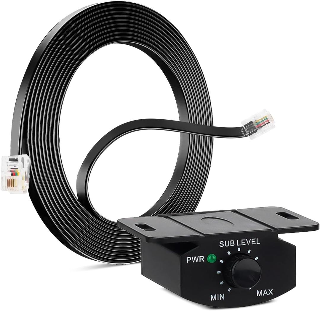 Universal Bass Control Knob, 3.5m/11.48ft Bass Volume Knob with Extension Cable for Car Amplifier