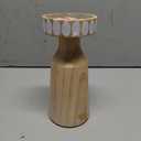 Decorative Wooden Cups, With The top Painted Black And A Base With White Dots 8"X3"