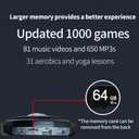 HDMI Musical Electronic Dance mat with a Camera, a 64G Large Memory Card, Including 1000 Games,650 Songs,81 Music Videos,for Single/Double Users, a Luxurious Gift for Boys and Girls, Double Player