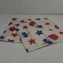 4th of July Pillow Covers 20x20 Set of 2, Red Blue Stars Decor Patriotic Throw Pillows Independence Memorial Day Pillowcase Summer Outdoor Decorations Farmhouse Cushion Case for Couch Home