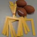 Taiyin 9 Pcs Football Cake Decorations 6 Cake Goal Post Topper Field 3 Mini Sport Balls for Football Themed Birthday Party Event