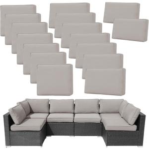 14Pieces Patio Cushion Covers Replacement Outdoor Couch Cushions Covers Splashproof Sofa Slipcovers Set with Zippers,Patio Furniture Protector Cover Only(Light Gray,25.625.63.94inches) 14Pieces Patio Cushion Covers Replacement Outdoor Couch Cushions Covers Splashproof Sofa Slipcovers Set with Zippers,Patio Furniture Protector Cover Only(Light Gray,25.625.63.94inches)