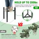 Airpark Plant Stand Indoor Adjustable, Metal Modern Plant Stands, Heavy Duty Stable Plant Pot Flower Holder Indoor Outdoor Corner, Fit 8 9 10 11 12 inch Pots, Black (Pot & Plant Not Included)