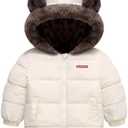 Fairy Baby Infant Baby Winter Coat Cute Teddy Bear Hooded Jacket Warm Fleece Outerwear Windproof Toddler Boys Girl 9-12M