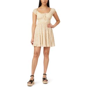 WallFlower Womens Nikki Rayon Challis Prairie Mini Dress (S)