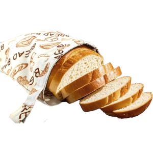 1pcs Reusable Beeswax Food Wraps Bread Bags for Homemade Bread Loaf, Food Storage Containers, Organic Cotton XL Sourdough Beeswax Bread Bag Supplies Sandwich Wrapper, Sustainable, Fresh Keeping (Brown)