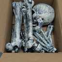 JOYIN 5 Pcs Halloween Skeleton Decorations Outdoor, Life Size Skeleton Yard Stakes, Groundbreaker Skulls Decor for Graveyard Yard Lawn Garden Ground Party Supplies