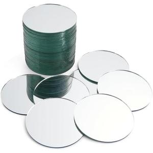 Juvale Glass Mirror Tiles for Crafts - 3 in, Round, Transparent, 50-Pack - Craft Mirrors for DIY & Home Decor Juvale Glass Mirror Tiles for Crafts - 3 in, Round, Transparent, 50-Pack - Craft Mirrors for DIY & Home Decor