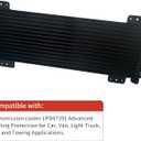 Low Pressure Drop Transmission Oil Cooler LPD47391 40K Trans Cooler Compatible with Heavy Duty 40,000 GVW Max including Mounting Hardware, Towing Applications and Advanced Cooling Protection 47391