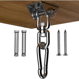 Hammock Hanging Kit, 1000 lb Capacity Heavy Duty 360 Rotate Swing Ultra Durable Hooks for Swing, Chair, Multiple Indoor Outdoor Gym