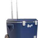 DA Ultra-Light 60 QT Hard Cooler with Wheels and Telescopic Handle, 30% Lighter Than Rotomolded Coolers, Keeps Cold Up to 5 Days, Ice Chest for Camping, Tailgating, Beach
