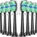 Toptheway Replacement Toothbrush Heads Compatible with Philips Sonicare Protectiveclean Dailyclean Plaque Control Electric Toothbrush 4100 5100 5300 C2 W2 G2 Black, 10 Pack