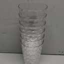 Amazing Abby - Iceberg - 30-Ounce Plastic Tumblers (Set of 6), Iced-Tea Drinking Glasses, All-Clear Reusable Plastic Cups, Stackable, BPA-Free, Shatter-Proof, Dishwasher-Safe