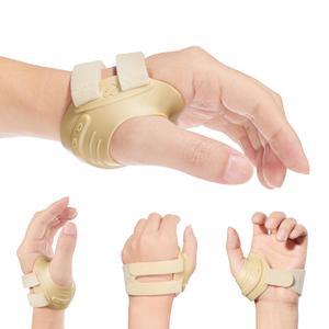 AKSO MEDICOS CMC Thumb Brace - Comfortable Thumb Splint for CMC Joint Pain, Osteoarthritis, Tendonitis, Arthritis, CMC Joint Thumb Arthritis Brace for Women & Men (Left Hand, Small, Beige)