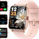 Smart Watches for Women Android & iPhone, Alexa Built-in, 1.8" Fitness Tracker with Answer/Make Calls, IP68 Waterproof Fitness Watch,Heart Rate, Sleep, SpO2 Monitor,Pedometer, Pink