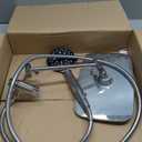 G-Promise All Metal 14 Inches Rain Shower Head with Handheld Built-in Power Wash Mode, 3-way Shower Diverter with Pause Setting, 11 Inches Adjustable Extension Arm, Long Hose (Chrome, 14 Inches)