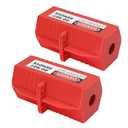 Electrical Plug Lock, 220 Volt Power Extension Cord Lockout Tagout Device, Large, Red, 2 Pack, 4042