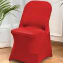 20 Packs Red Spandex Stretch Folding Chair Covers for Wedding Party,Universal Fitted Washable Dining Seat Slipcovers Protector Decoration for Holiday Banquet Birthday Celebration Event
