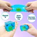 Squishy Stress Cube Fidget Toys Fun Glow-in-The-Dark Octopus Squeeze Toy , Stress Balls for Autistic Kids ,Birthday Gift Classroom PrizesMaltose Filling