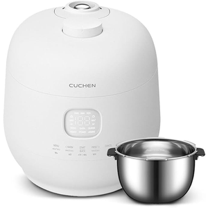 Cuchen 10-Cup Premium IH Pressure Rice Cooker & Multi-Cooker, Full 304Ti Stainless Steel Inner Pot, Dual High/Non-Pressure, Slow Cook & Auto Steam Clean (CRH-TWS1010PWUS)